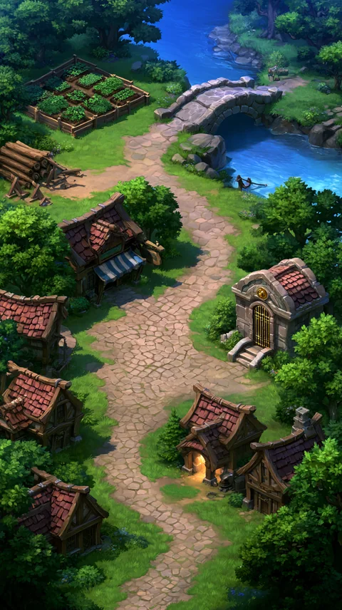 Human Village — current game location artwork