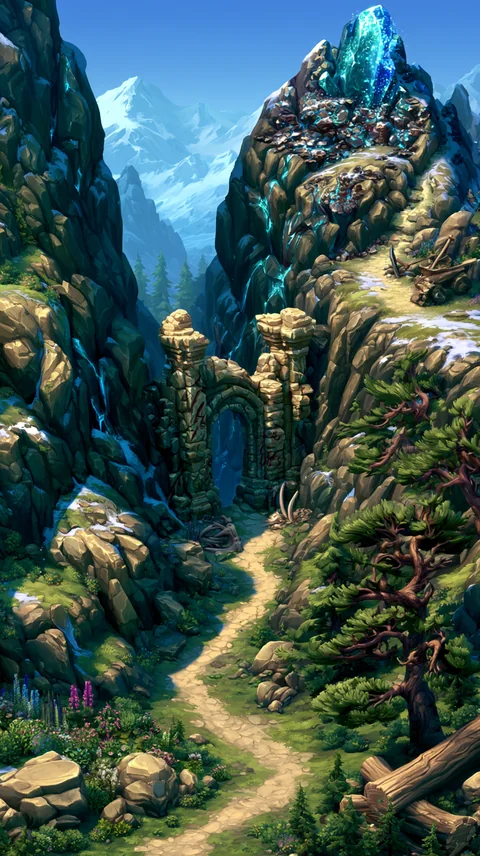 Crystal Pass — current game location artwork