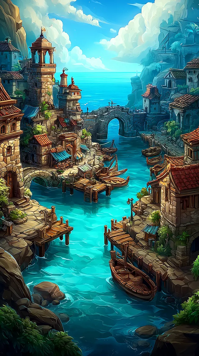 Sunken Harbor location art